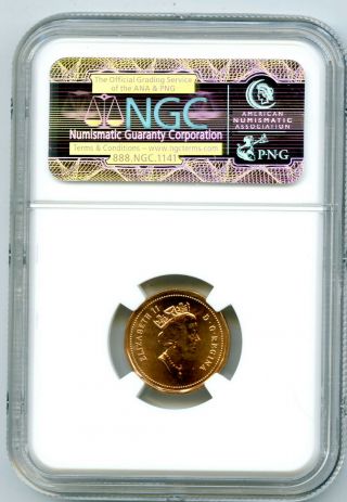 1993 CANADA ONE CENT NGC MS66 RD COPPER PENNY UNCIRCULATED EXTREMELY RARE 2