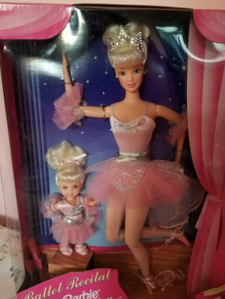 Barbie & Kelly Ballet Recital Gift Set Ballerina Doll Outfits Tutu Mattel 18187