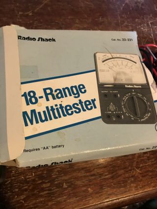 Vintage Radioshack 22 - 221 Multimeter 18 - Range Multitester WOW 3
