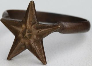 Usa Ring United States Forces Army Military Star Brass Size Us 11 1/2 Rare