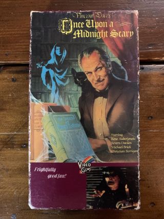 Vincent Prices Once Upon A Midnight Scary Vhs Video Gems Horror Sov Rare Cult