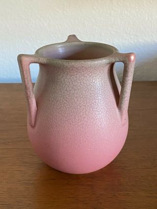 Rare - 1923 Rookwood Arts Crafts 3 - Handle Vase " Xxiii " 63 - Gorgeous Pink
