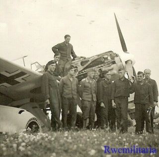 Rare Luftwaffe Airmen By Me - 109 Fighter Plane W/ Engine Exposed; Romania