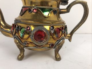 Vintage Rare Brass Middle Eastern Arabic Coffee Tea Pot Dallah Margana
