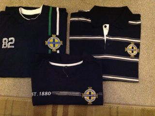 3 X Northern Ireland Football Shirt Tops Rare Adult Large