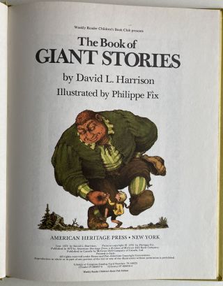 The Book of Giant Stories by David L.  Harrison 1972 Weekly Reader Book Vintage 3