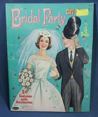 Vintage Bridal Party Paper Doll Cut - Out 1964 Whitman