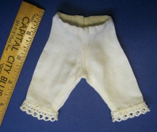 All Cotton Antique Pantaloons / Bloomers For A Small Doll (4 Inch Waist)