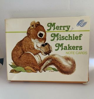 Vintage Current Merry Mischief Makers Note Cards 1979 Partial Box