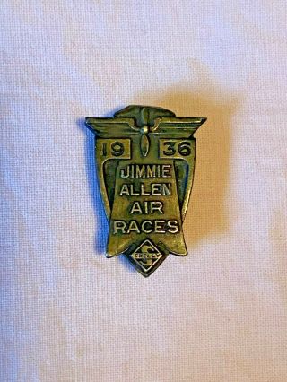 1936 Jimmie Allen Air Races Skelly Pin Sterling Silver Rare