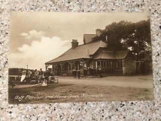 Rare 1910 Golf Postcard " Golf Pavillion & Home Green At Alymouth Golf Course " Un