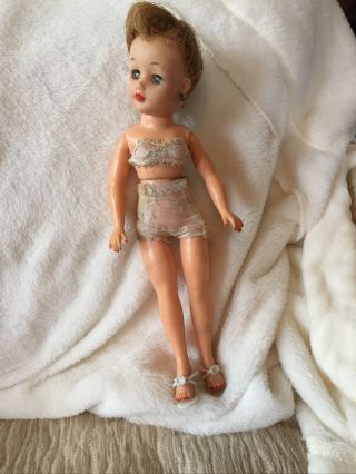 Vintage 10.  5” Ideal Little Miss Revlon Doll Parts Repair Shoes Panties