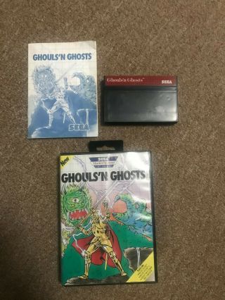 Ghouls’n Ghosts Sega Master System 1988 Us Version Rare