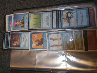 Vintage Comic Binder Full Old Magic Cards Antiquities Unlimited Revised Rares,