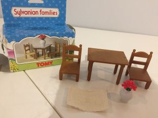Sylvanian Families Vintage Tomy Kitchen Table Set Complete Boxed Rare 3