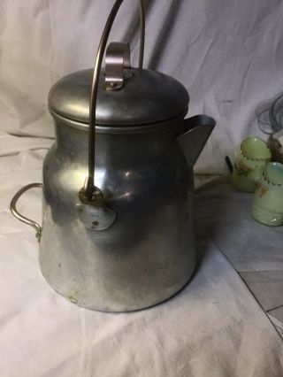Wear - Ever " Rare " Vintage 3116 Percolator Coffee Pot Aluminum & Copper Handles