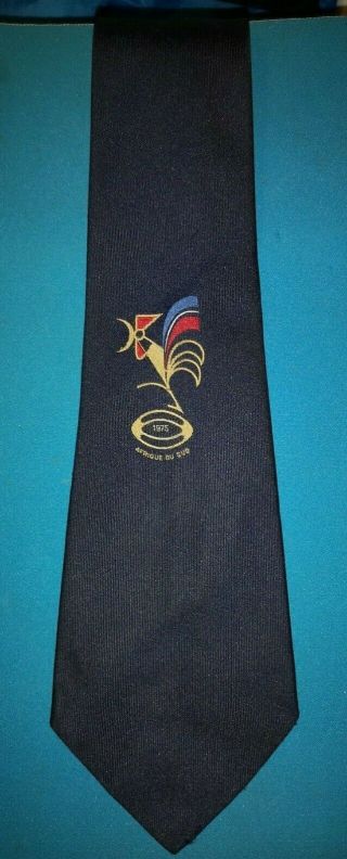 France Afrique Du Sud (south Africa) 1975 Rugby Union Tie Very Rare Poss Players