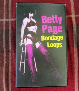 Very Rare Oop Betty Page Bondage Loops Vhs Tape