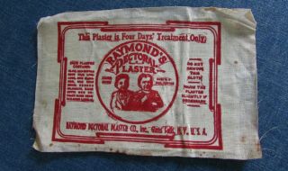 Vintage Raymond’s Pectoral Plaster Cure For Coughs Probably Quack Medicine