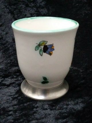 Rare Gmundner Keramik Hand Painted Pottery 3 1/4 " Vase Austria Scattered Blooms