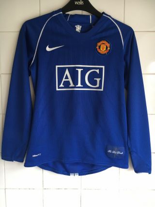 Boy’s Manchester United Age 10 - 12 Medium 2007 2008 Goalkeeper Shirt Rare Vintage