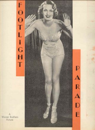 1933 Rare,  Sexy,  " Footlight Parade " Warner Brothers Pr Ad
