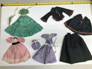 4 Small Dresses For Antique Vintage French German Bisque Dolls Primitive
