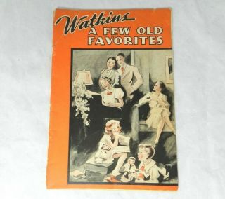 Vintage Watkins A Few Old Favorites Song Book Advertising 1940 Liniment