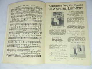 Vintage Watkins A Few Old Favorites Song Book Advertising 1940 Liniment 3