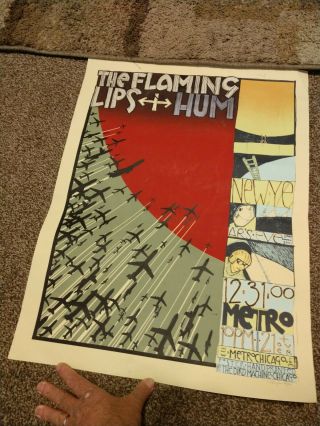 The Flaming Lips And Hum Silkscreen Concert Poster Jay Ryan Rare 112/300