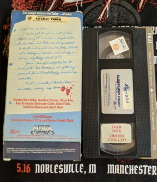 Sleepaway Camp VHS Media horror rare HTF 1984 Bottom flap intact. 3