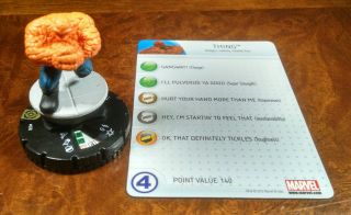 Thing 038 Sr Galactic Guardians Heroclix With Card Rare Fantastic Four