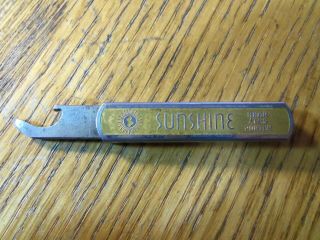 Rare Vintage Retractable Bottle Opener Sunshine Beers Ales Porters Reading,  Pa.
