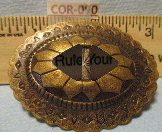 1 Huge Old Saddle Shop Inventory Slotted Concho Antique Bronze Color Tack Craft