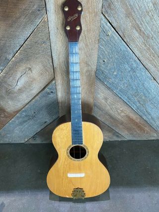 Vintage Stella Tenor Rare 4 String Guitar Made In Usa For