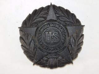 Antique Ww1 Wwi Cast Iron Eagle World War One Vfw Building Wall Plaque Display