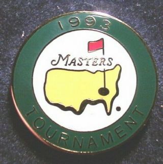 Masters 1993 Enamel Stem Golf Ball Marker Extremely Rare