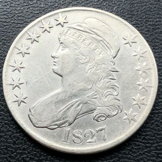 1827 Capped Bust Half Dollar 50c Xf - Au Details Rare 27480