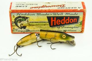 Vintage Heddon Jointed Vamp Minnow Correct Box Antique Fishing Lure Lc5