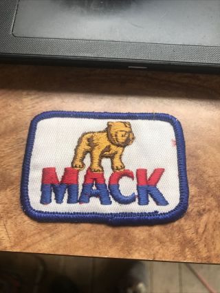Mack Trucks Bulldog Patch 80s 3” Rare Htf Logo Vtg Usa Logo Trucking Trucker Hat