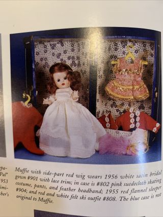 1950 Muffie 904 Red Flannel Sleeper Christmas Pajama Nancy Ann Vintage 8” Doll 3