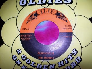 Jimi Hendrix Suspicious 45 Rpm 7 " 1972 Rare Hendrix Vg,