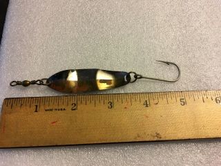 Roys Wow 4 Salmon Trout Trolling Spoon Lure Fly Rod Gold,  Crome Vintage Tackle