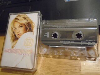 Rare Oop Mandy Moore 1st Cassette Tape So Real Pop 1999 Candy This Is Us Tangled
