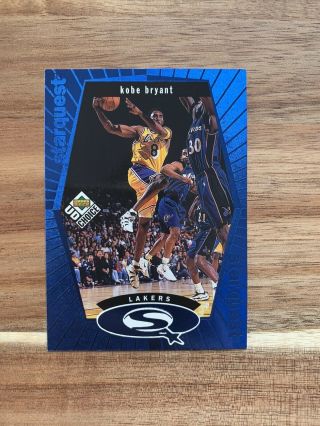 Kobe Bryant Upper Deck Ud Choice Starquest 1998 - 99 Insert Sq13 Rare Blue Card Mt