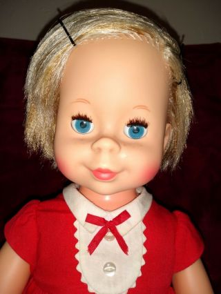 17” Singin’ Chatty Cathy Doll 1964 Red Dress (does Not Sing) Mattel