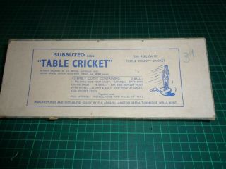 Subbuteo Cricket 1951 First Edition Boxed Set Very Rare