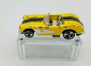 Yellow Hot Wheels 1:64 Vtg 1994 58 Corvette Convertible - Very Rare 1958
