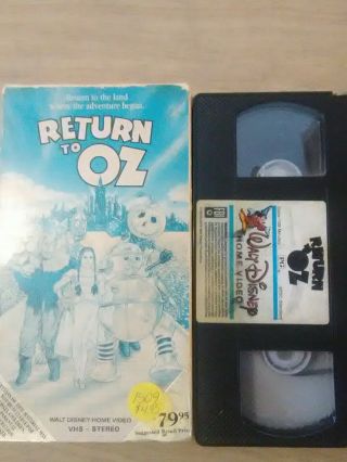 Return To Oz Rare Vhs Wizard Oz 2 Oop Horror Vhs