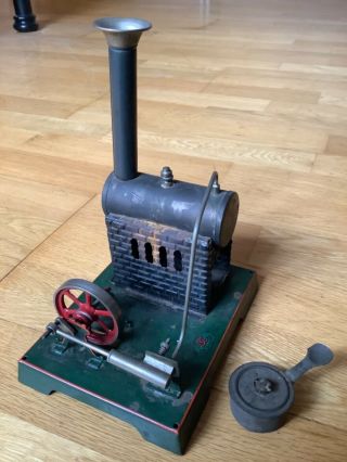 Rare C1905 German Doll Tinplate Stationary Live Steam Engine